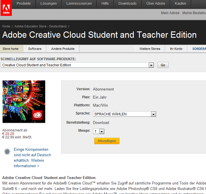 desktop requirements for adobe creative cloud student